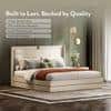 Naomi King Bed In High Gloss Beige Finish