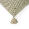 Moss Knit Pale Whisper Cotton Cushion Cover 16X16  Inches