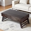 Kassel Sheesham Wood Coffee Table With Foldable Legs In Mahogany Finish