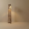 Achille Beige Jute Floor Lamp with Beige Jute Base