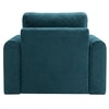 Alfon 1 Seater Velvet Pull Out Sofa Cum Bed with Storage In T Blue