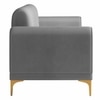 Josbert Velvet 3 Seater Sofa In Grey Colour