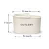 Galvanized Cutlery Holder In Beige Colour
