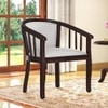 Bella Solid Wood Lounge Chair Finish Mahogany Grey Floral Azco Colour