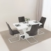Caribu 4 To 6 Extendable - Ingrid 4 Seater Dining Table Set (Colour- Dark Grey)