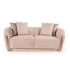 Rihanna 2 Seater Fabric Sofa in Ashen Beige Colour