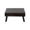 Bradford Sheesham Wood Coffee Table With Foldable Legs In Mahogany Finish