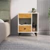 Hexa Red Engineered Wood Dressing Table in Giant Wood and Frosty White Colour