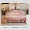 Stoa Paris 300TC UltraSatin King Size Comforter,  Lightweight, Blush, Grey Peach