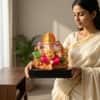 Devotional Kamal Vaibhav Ganesha Statue in Multicolor Colour