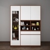 Noble Multi Storage Cabinet Walnut And Frosty White