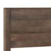 Toledo Solid Wood Queen Hydraulic Storage Bed with Bedside Table (Standard) – Danish Walnut Finish