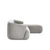 Zenliving Wood Left Aligned 3-Seater With Upholstery Non Storage Sofa In Grey Colour