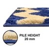 Luxe Home Macau Stripe Bath Mat (40x60 cm)- Blue
