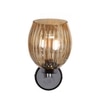 Devansh Metal Electric Wall Light in gold Colour with Lavender Shade Count of 1 Light