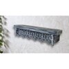 Fura Grey Colour Solid Wood Handcarved Floating Wall shelf