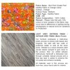 Collio Solid Wood Ottoman Pouffee in Bird Print Orange Ethnic Kantha fabric