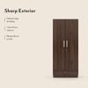 Bocado 2 Door Wardrobe in Columbian Walnut Finish