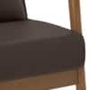 Brooks Armchair Teak Wood In Natural Finish with Espresso Brown Colour