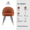 Momence Metal Accent Chair in Orange Colour