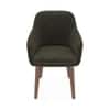 Rochelle Lounge Chair in Deep Olive Velvet Colour