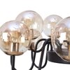 Eliante Chandelier, Champaign Glass Shades, 13-Light, Mild Steel, Modern Ceiling Light Fixture