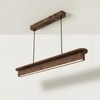 Art Deco 36 Brown Solid Wood Single Hanging Light