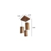 Hexa Brown Solid Wood Cluster Hanging Light