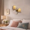 Devansh Metal Electric Wall Light in Gold Colour with Multi Shade Count of 2 Lights