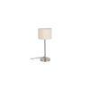 Riggs Off White Fabric Shade Table Lamp with Steel Steel Base