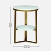 Metallita Metal Side Table in Gold Colour