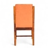 Rosslyn wood Dining Chair in Pumpkin Orange Velvet Upholstery with PINE FINISH