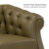 Fairmont 1 Seater Leatherette Sole in Olive Green Colour