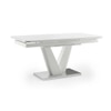 Caribu 4 To 6 Extendable - Ingrid (Leatherette) 6 Seater Dining Table Set (Colour-White)