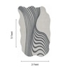 Handmade Wool Silk Shaped Rug Modern Wave Grey 3 x 5 Feet Carpet