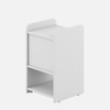 Zuri Bed Side Frosty White Finish