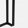 Regent Metal Console Table in Black Finish with Porcelain Top