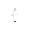 Dirk Multicolour Natural Fiber Floor Lamp with Black Iron Base