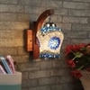 Devansh Solid Wood Electric Wall Light in Brown Colour with Multi Shade Count of 1 Light