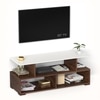 Bluewud Victor Engineered Wood Tvcabinet In Brown Maple & White Finish