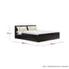 Hexa Engineered Wood Modern Queen Bed With Headboard With Storage In Flower Wenge