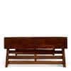 Bradford Sheesham Wood Contemporary Square Foldable Coffee Table In Natural Teak Finish