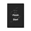 The Castle Decor The Only Way To Finish Is To Start Wall Art 8x12 Inch