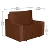 Step  Pull Out Sofa cum Bed  in Brown Colour