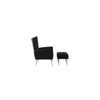 Danney Solid Wood Accent Chair in Black Colour