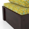 Harvey Diwan in Mahogany Finish with Yellow Fabric Colour