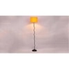 Kieran Yellow Fabric Floor Lamp with Black Iron Base