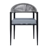 Rivera Outdoor Accent Patio Weaving Chair Gun Metal in Grey