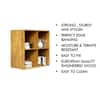 Hexa Engineered Wood Bookshelf Multipurpose Storage Rack in Giant Wood Colour