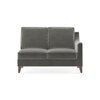 Abbey Sectional Sofa (Colour : Ash Grey Velvet, Cushion : Hard, Seater : Left Aligned 2 Seater + Left Aligned Chaise)